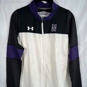 Official Northwestern Under Armour Full Length Zip-up Sweatshirt; XL; Never worn